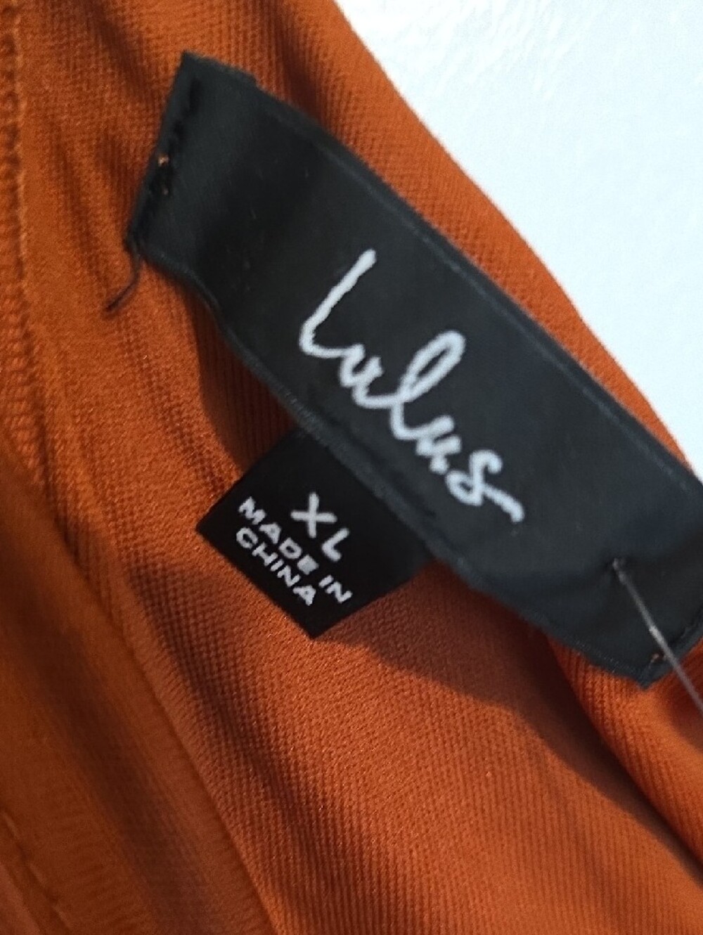 Lulu's Rust One-Shoulder Ruched Midi Dress - Picture 4 of 5